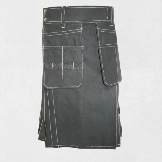 Premium Quality Hand Made Scottish Utility Kilt with adjustable straps and multiple utility pockets