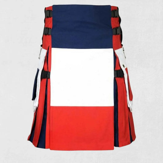 Premium Scottish utility kilt with modern pockets for men and women

