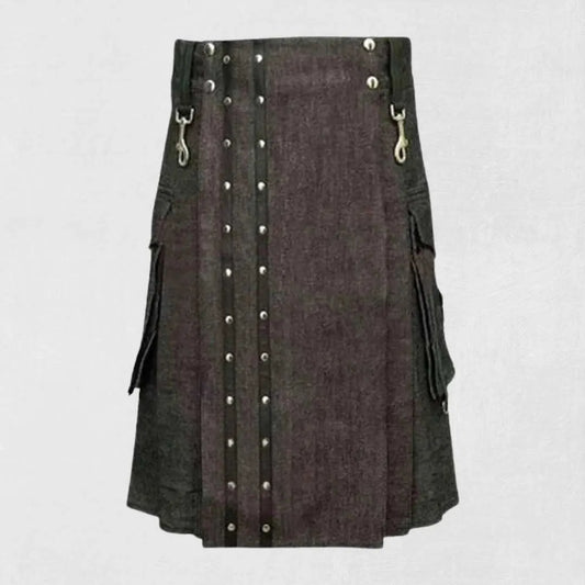 Scottish utility kilt with premium design and cargo pockets
