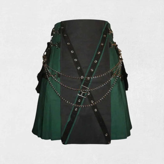 Premium Scottish utility kilt with modern cargo pocket design
