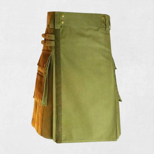 Premium Scottish utility kilt with cargo pockets and modern fit
