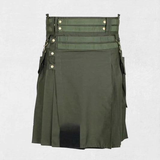 Premium Scottish special utility kilt with cargo pockets and adjustable straps
