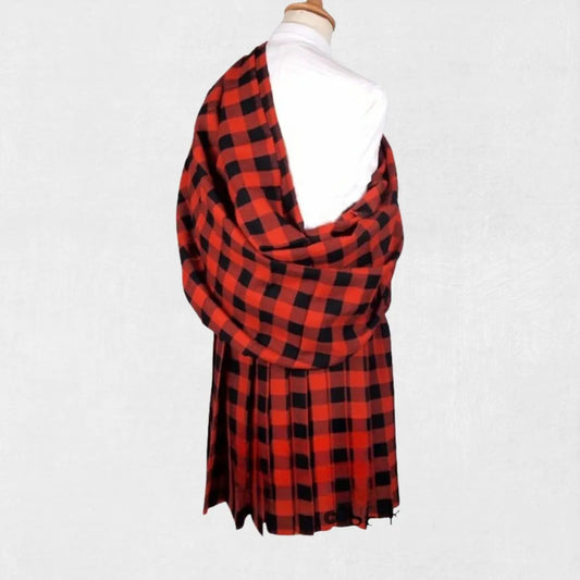 "Premium Quality Traditional Scottish Great Highland Kilt with pleated design and adjustable fit"
