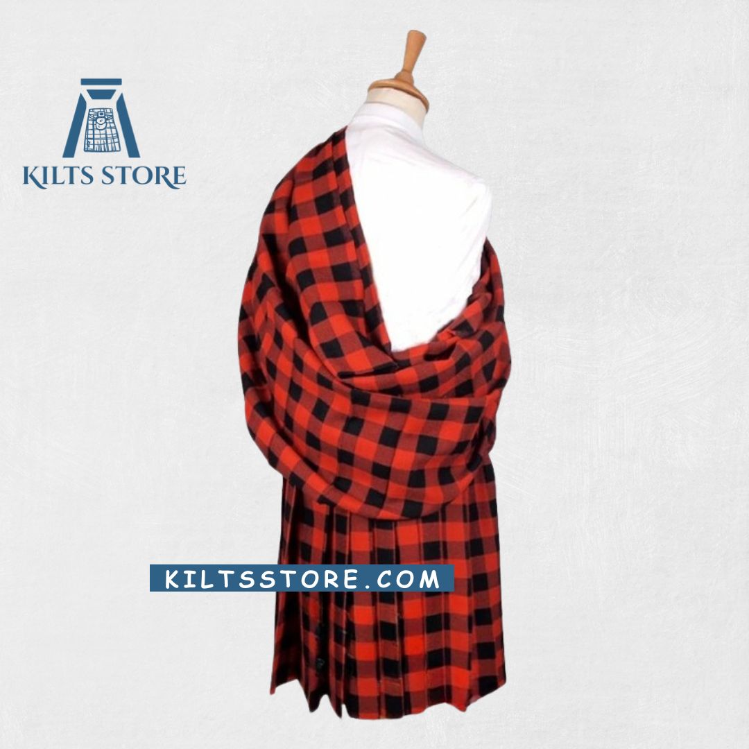 "Premium Quality Traditional Scottish Great Highland Kilt with pleated design and adjustable fit"

