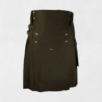 Traditional Scottish Utility Kilt in premium cotton with side pockets
