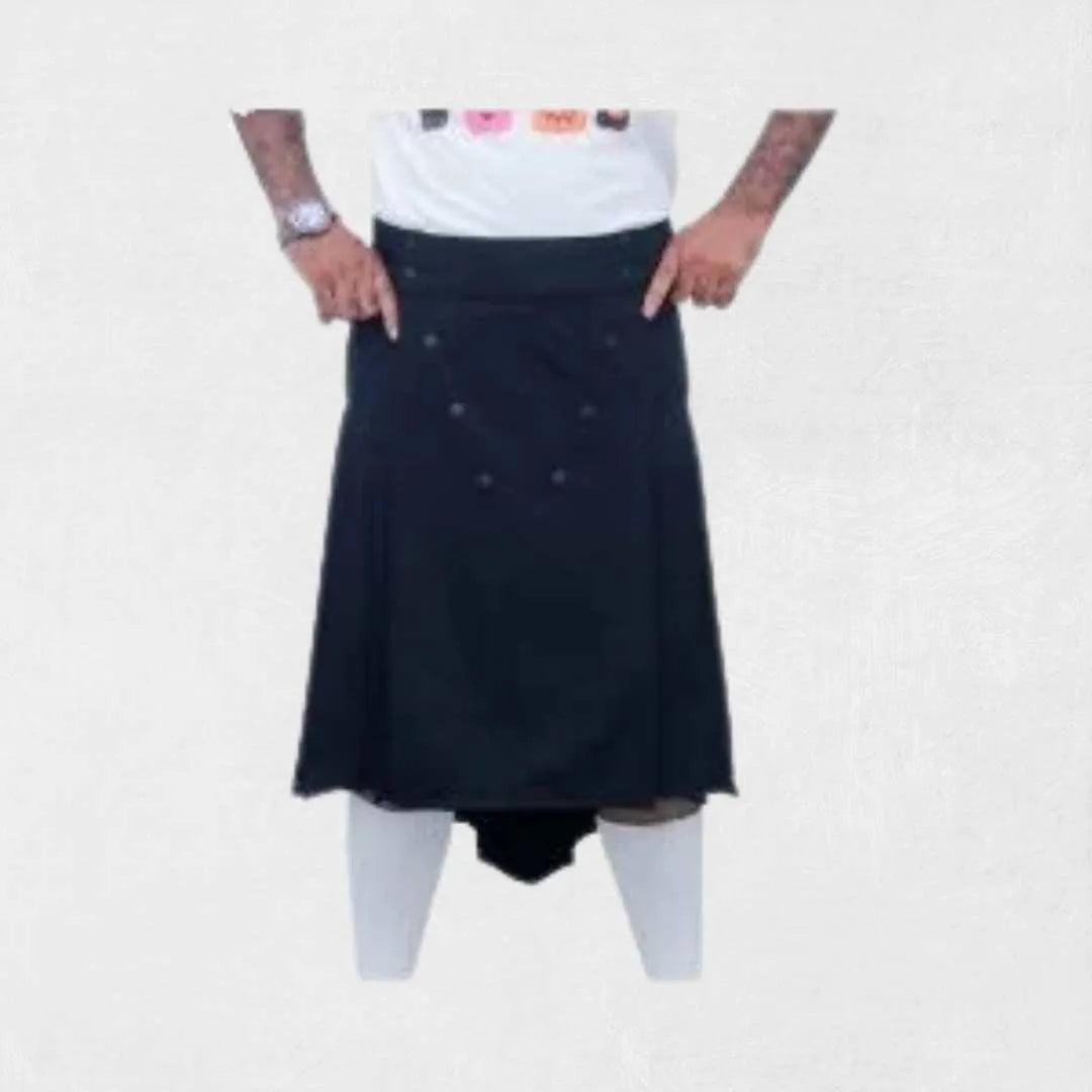 Premium black tuxedo kilt for men – formal Scottish outfit
