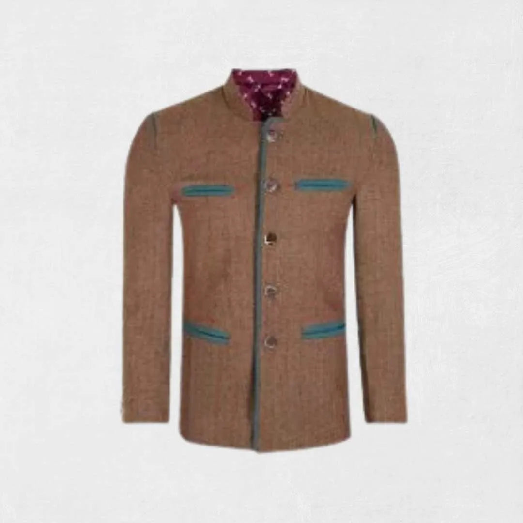 Premium Tweed German Bavarian Trachten Jacket – Classic Oktoberfest Wear