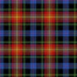 Pride Of LGBT Tartan in bold rainbow-inspired Scottish heritage pattern for event wear
