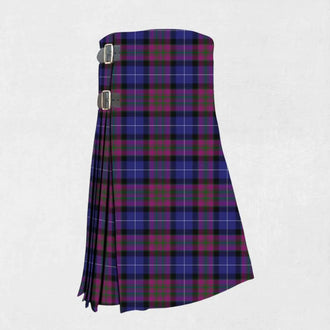 Pride of Scotland tartan kilt in royal blue and purple design