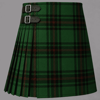 Primrose Tartan Kilt featuring authentic Scottish tartan with traditional pleated Highland design