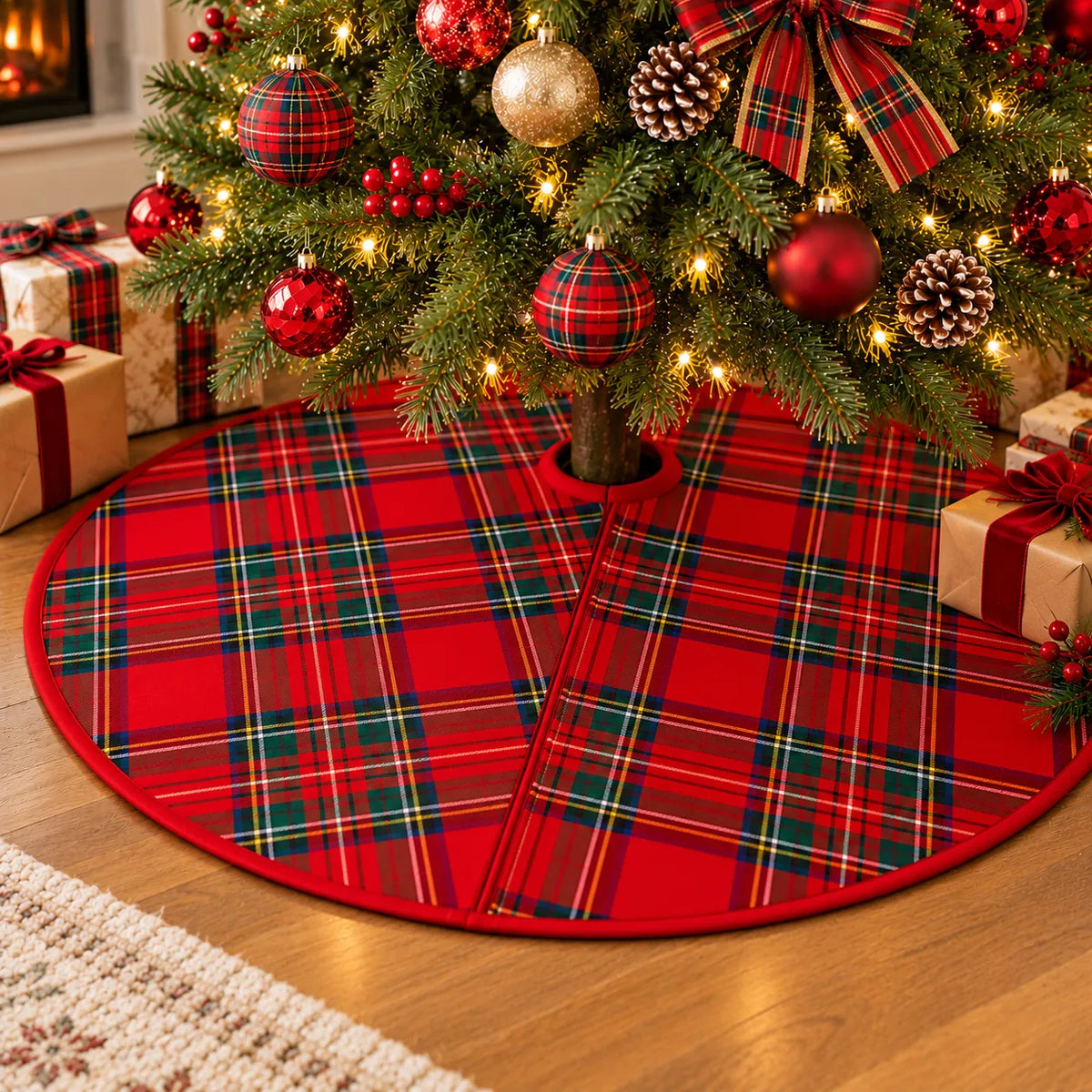 Royal Stewart Tartan Christmas Tree Skirt
