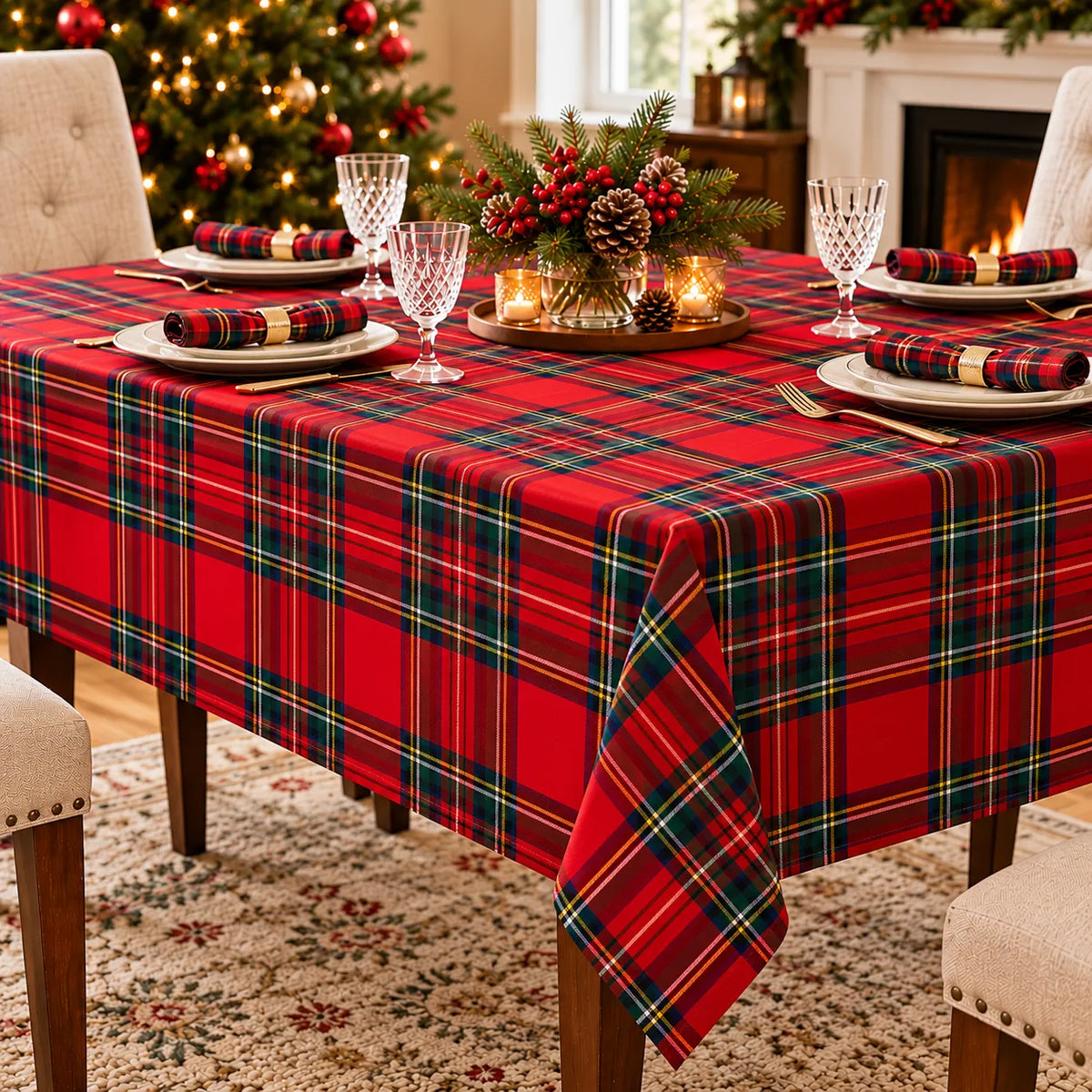 Royal Stewart Tartan Rectangular Tablecloth