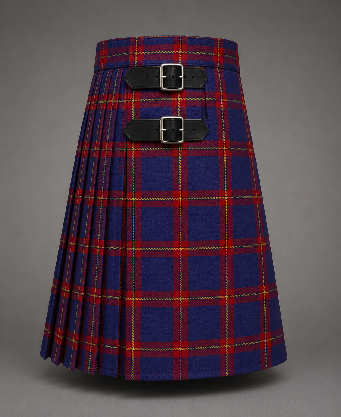 Salvation Army Tartan Kilt featuring authentic tartan pattern with traditional pleated Highland design