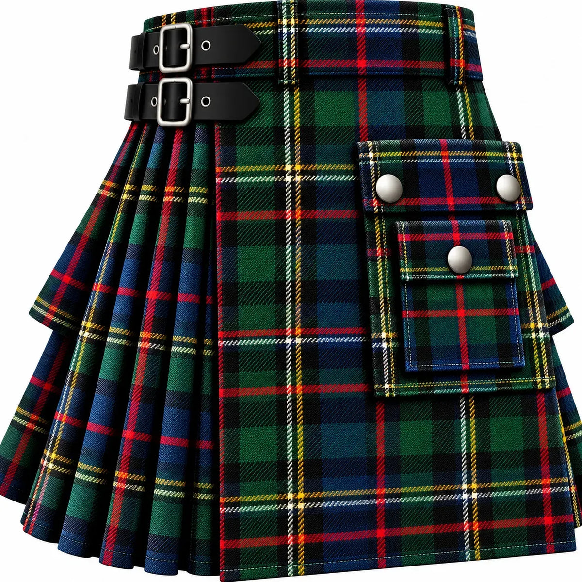 Scott Green Modern Tartan Kilt in traditional Scottish Highland style