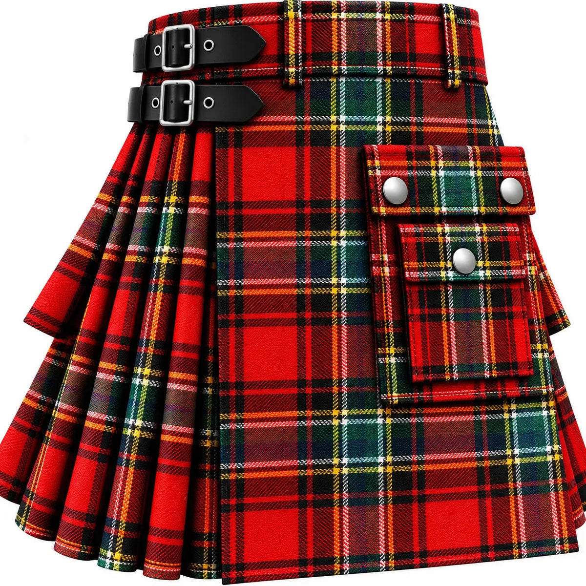 Scott Red Ancient Tartan Kilt in traditional Scottish Highland style