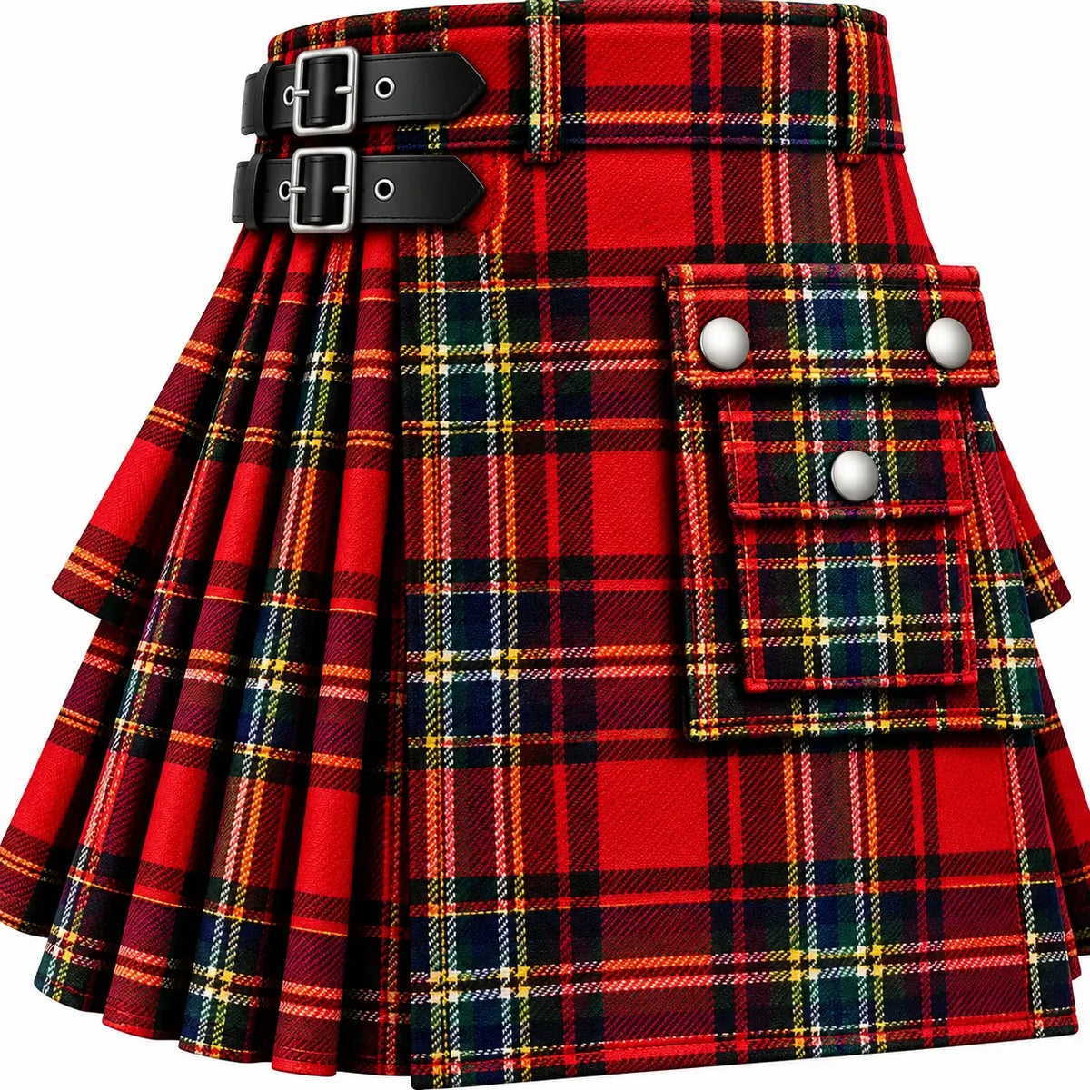 Scott Red Modern Tartan Kilt in traditional Scottish Highland style