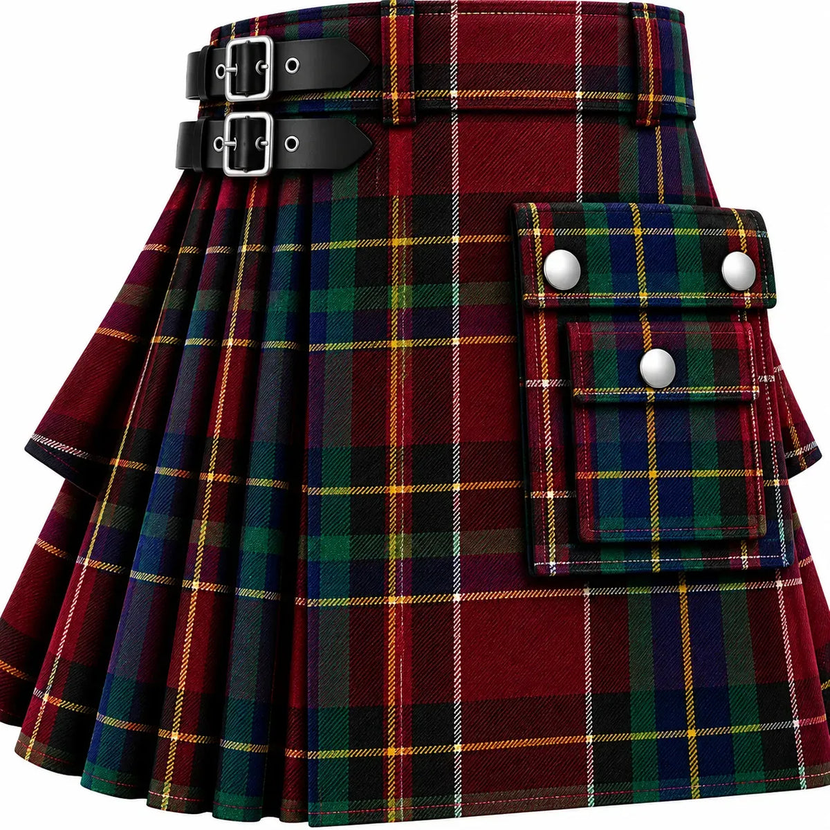 Scott Red Muted Tartan Kilt in traditional Scottish Highland style

