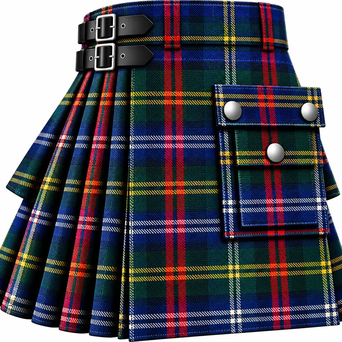 Sinclair Dress (Dance) Tartan Kilt in traditional Scottish Highland style

