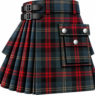 Sinclair Hunting Weathered Tartan Kilt in traditional Scottish Highland style


