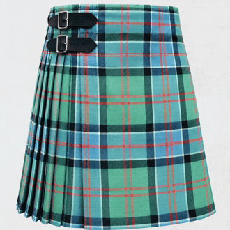 Sinclair Tartan Kilt featuring traditional Scottish clan tartan with knife pleats and classic Highland styling