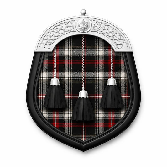 Spirit of Bruce tartan sporran with traditional Highland design for kilt outfits
