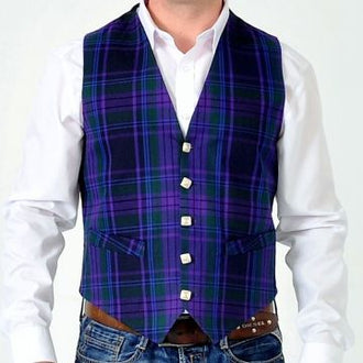 Spirit of Scotland tartan waistcoat 5 button traditional Scottish vest worn with kilt