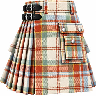 Stewart Dress Ancient Tartan Kilt in traditional Scottish Highland style


