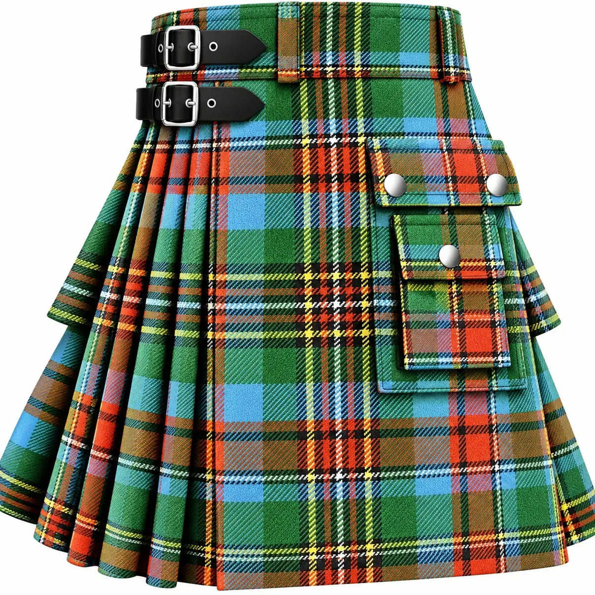 Stewart Hunting Ancient Tartan Kilt in traditional Scottish Highland style
