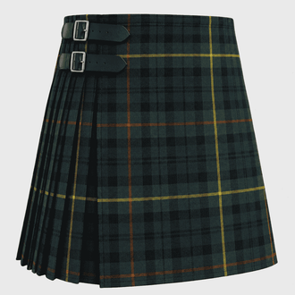 Stewart Hunting Tartan Kilt featuring traditional Scottish clan tartan with knife pleats and classic Highland styling