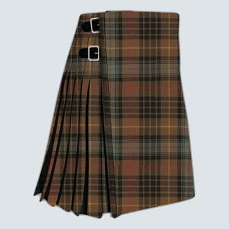 Stewart Hunting Weathered Tartan Kilt in traditional Scottish Highland style
