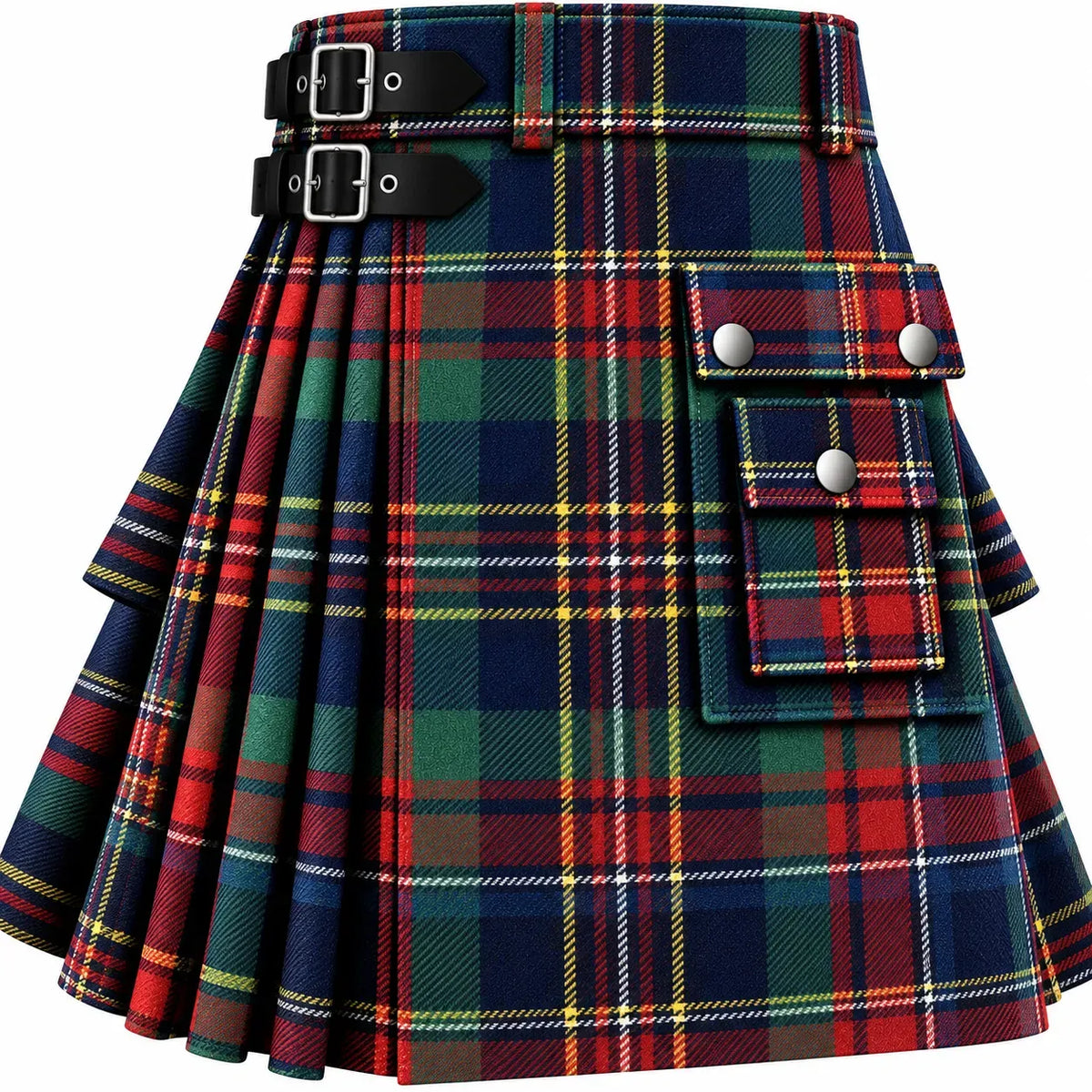 Stewart Navy Tartan Kilt in traditional Scottish Highland style

