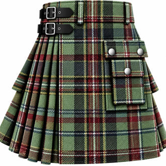 Stewart of Appin Hunting Muted Tartan Kilt in traditional Scottish Highland style