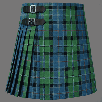Stirling Tartan Kilt featuring authentic Scottish clan tartan with traditional pleated Highland design