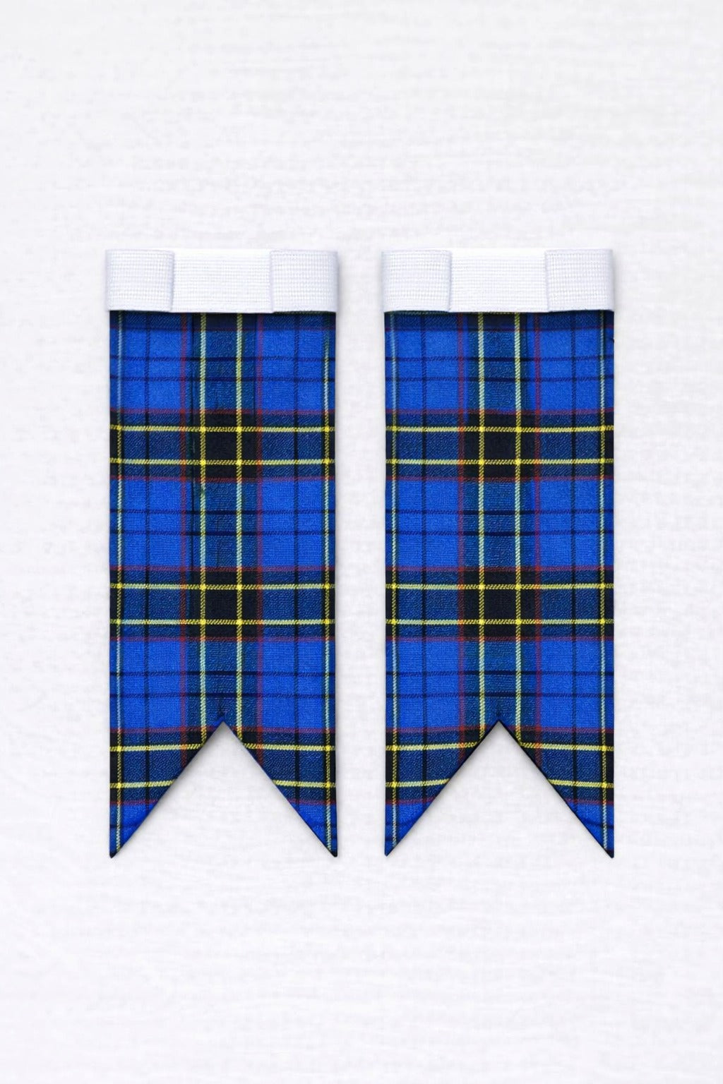 USA Air Force tartan flashes worn with traditional Scottish kilt hose
