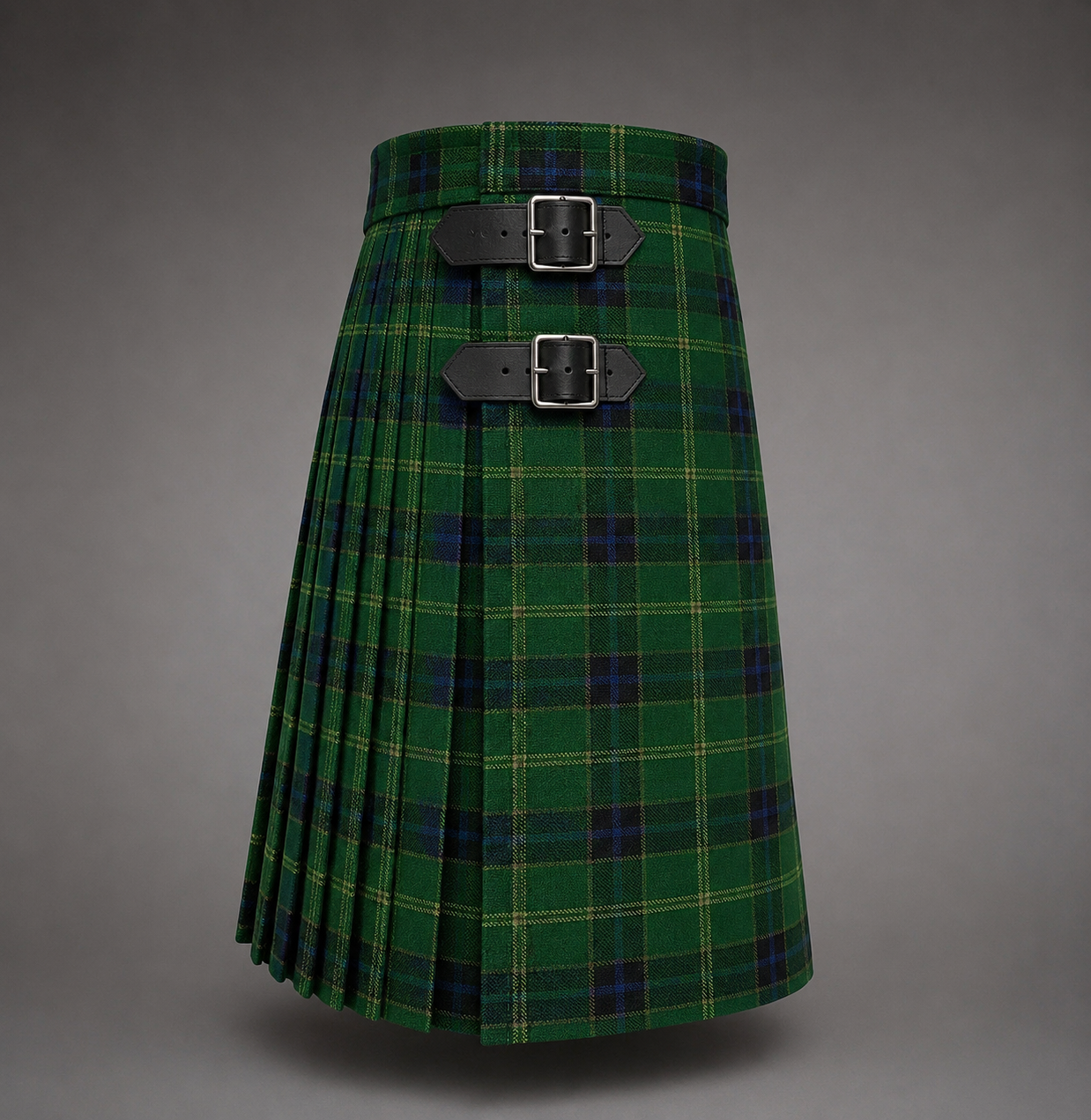 US Army Tartan Kilt featuring military-inspired tartan pattern with traditional pleated Highland design