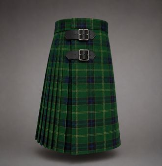 US Army Tartan Kilt featuring military-inspired tartan pattern with traditional pleated Highland design