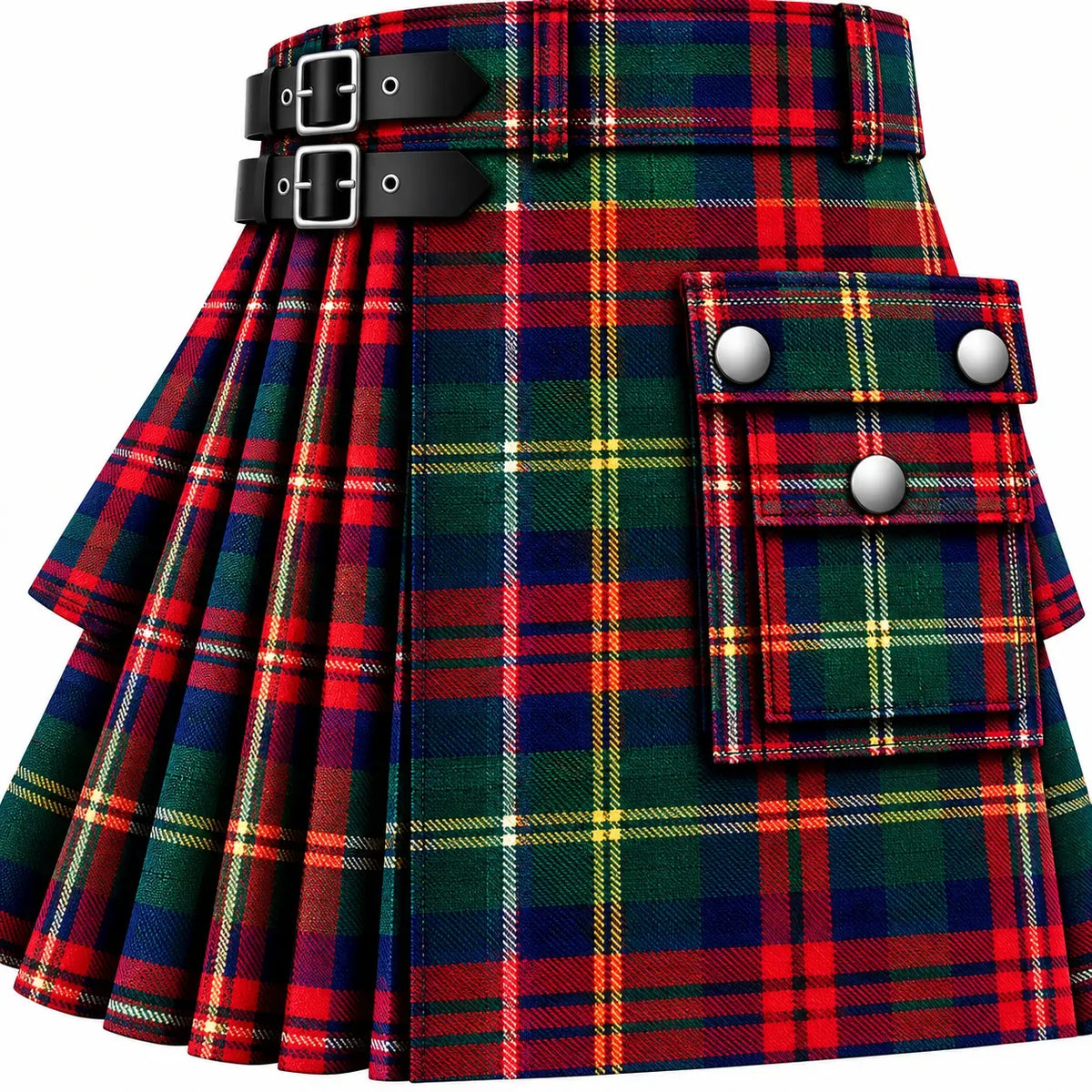 Wallace Red Muted Tartan Kilt in traditional Scottish Highland style