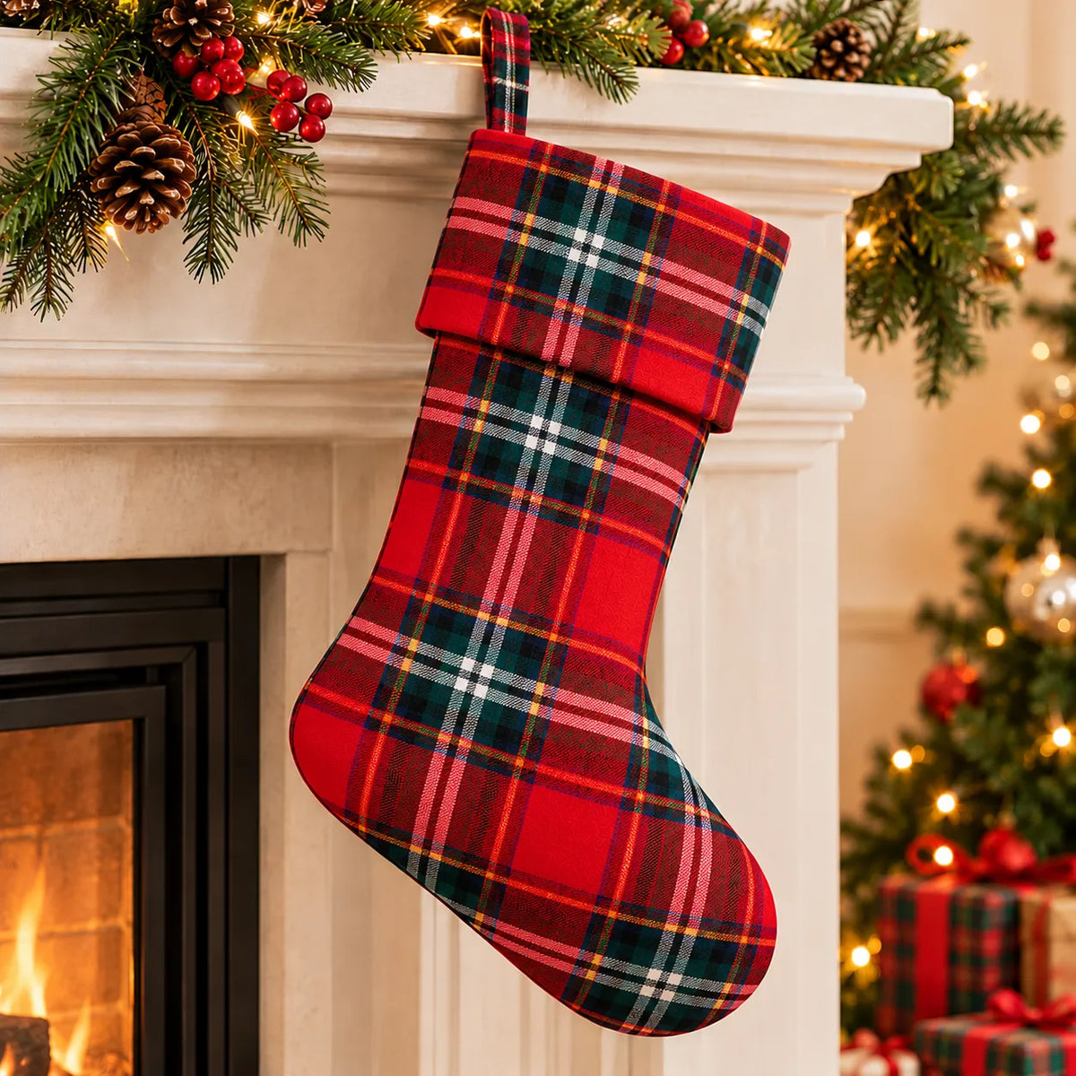 Wallace Tartan Christmas Stocking