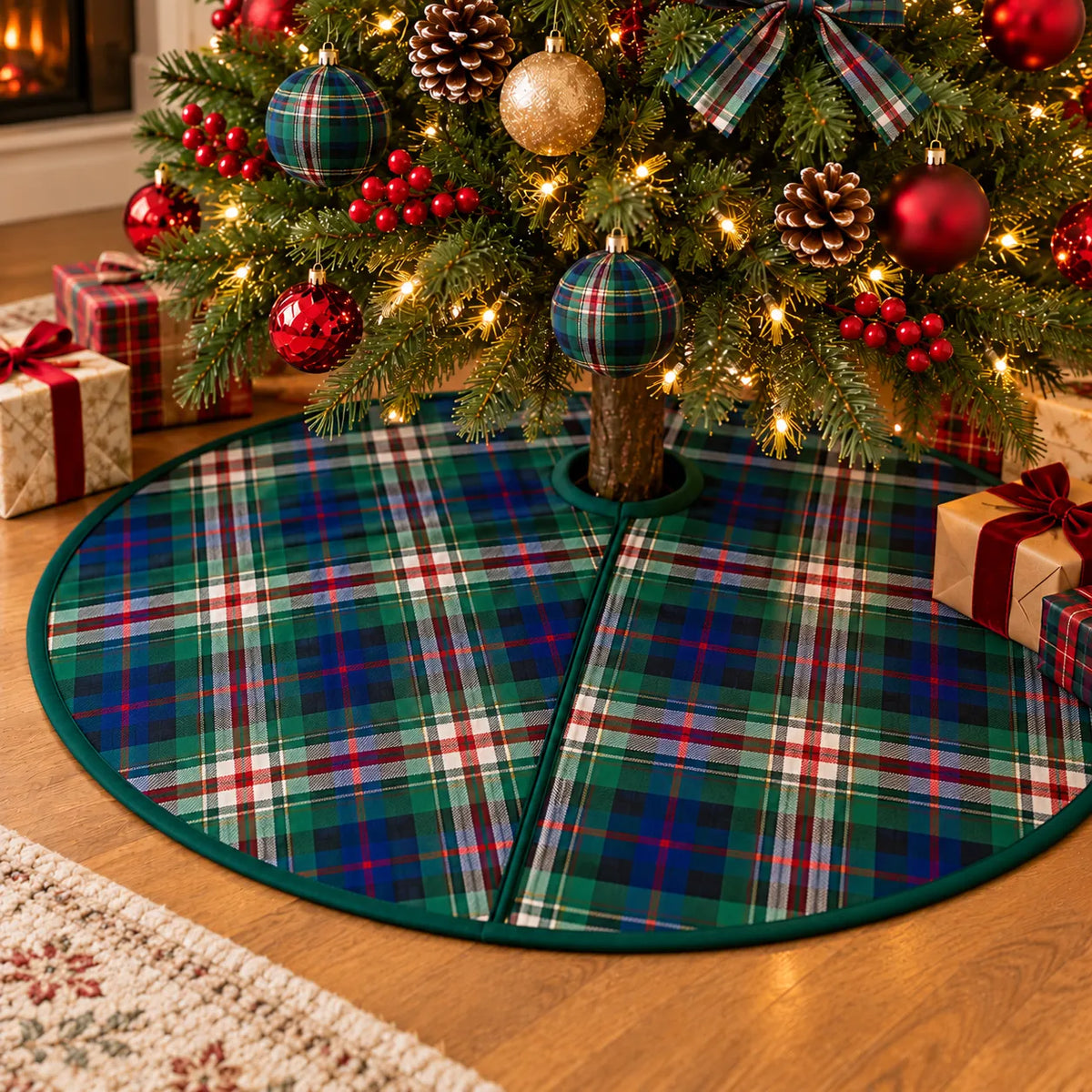 Wallace Tartan Christmas Tree Skirt