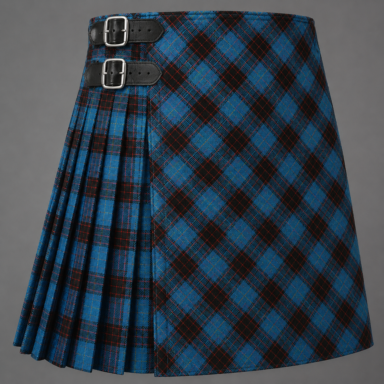 Wedderburn Tartan Kilt featuring authentic Scottish clan tartan with traditional pleated Highland design