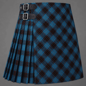 Wedderburn Tartan Kilt featuring authentic Scottish clan tartan with traditional pleated Highland design