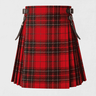 Wemyss Tartan Kilt featuring authentic Scottish clan tartan with traditional pleated Highland design