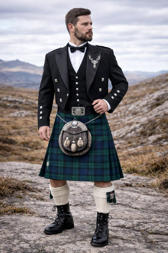 Black Watch Tartan Kilt – Authentic Hand Made Scottish Highland Wear