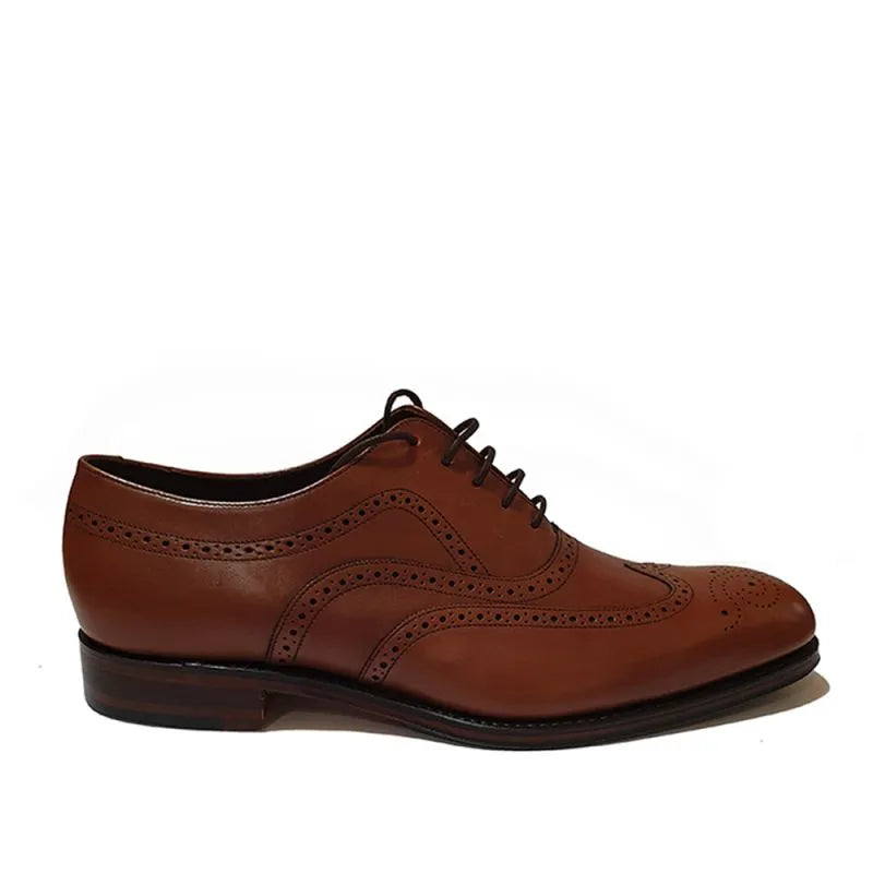 Brown leather day brogues for men, classic wingtip formal shoes
