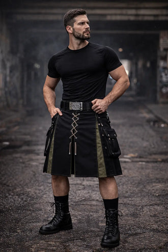 Traditional Scottish Hybrid Utility Kilt – Premium Handmade Quality