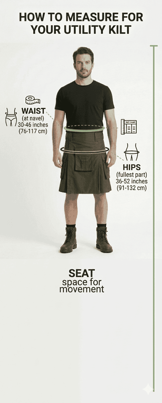 Utility Kilts Size Guide